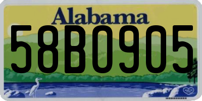 AL license plate 58BO905