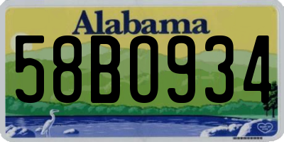 AL license plate 58BO934