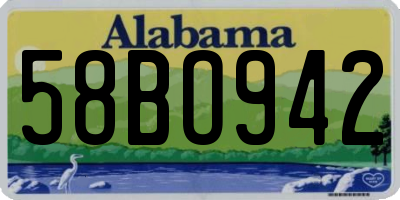 AL license plate 58BO942