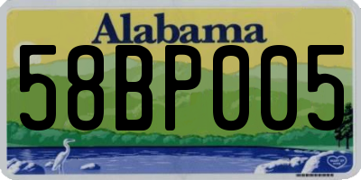 AL license plate 58BP005