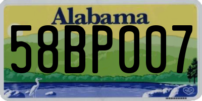 AL license plate 58BP007