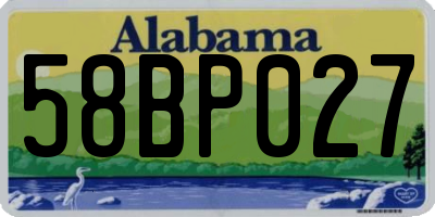 AL license plate 58BP027