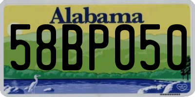 AL license plate 58BP050