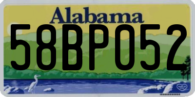 AL license plate 58BP052
