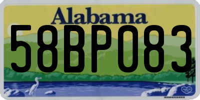 AL license plate 58BP083