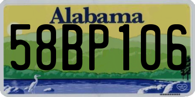 AL license plate 58BP106