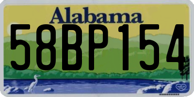AL license plate 58BP154
