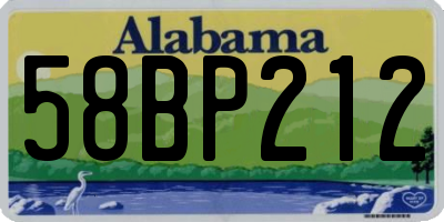 AL license plate 58BP212