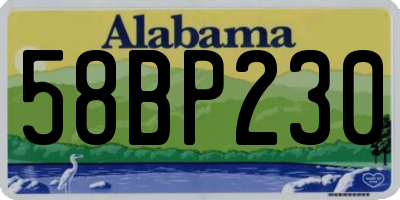 AL license plate 58BP230