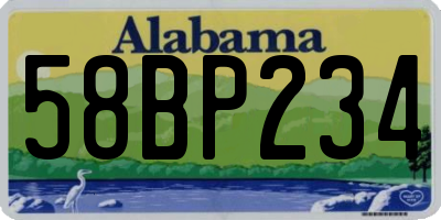 AL license plate 58BP234