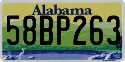 AL license plate 58BP263