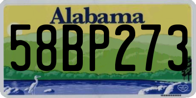 AL license plate 58BP273
