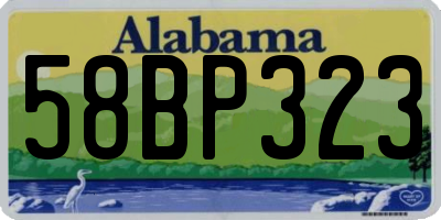 AL license plate 58BP323