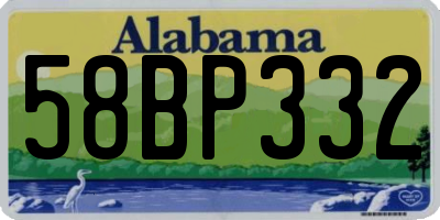 AL license plate 58BP332