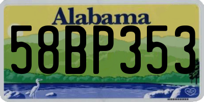 AL license plate 58BP353