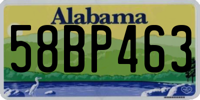 AL license plate 58BP463