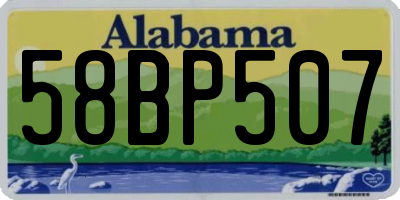 AL license plate 58BP507