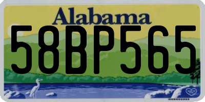 AL license plate 58BP565