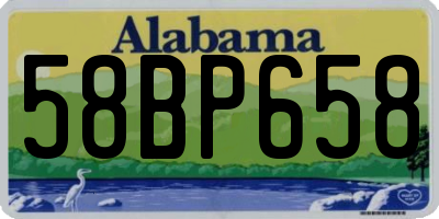 AL license plate 58BP658