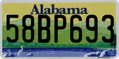AL license plate 58BP693