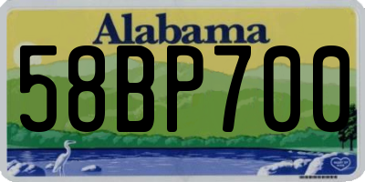 AL license plate 58BP700