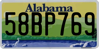 AL license plate 58BP769