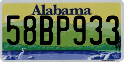 AL license plate 58BP933