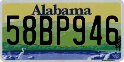 AL license plate 58BP946