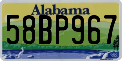 AL license plate 58BP967