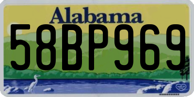 AL license plate 58BP969