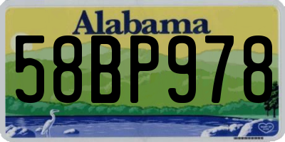 AL license plate 58BP978