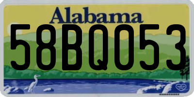 AL license plate 58BQ053