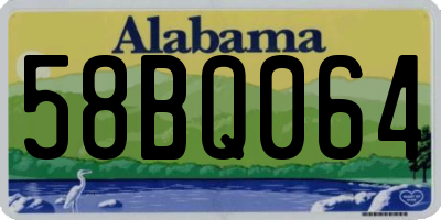 AL license plate 58BQ064
