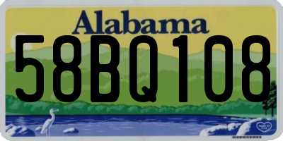 AL license plate 58BQ108