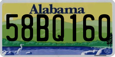 AL license plate 58BQ160