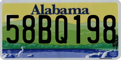 AL license plate 58BQ198