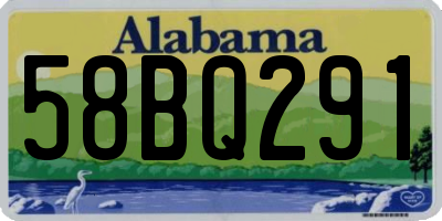 AL license plate 58BQ291
