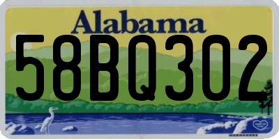 AL license plate 58BQ302