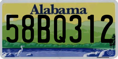 AL license plate 58BQ312