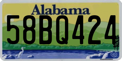 AL license plate 58BQ424