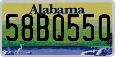 AL license plate 58BQ550