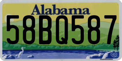 AL license plate 58BQ587