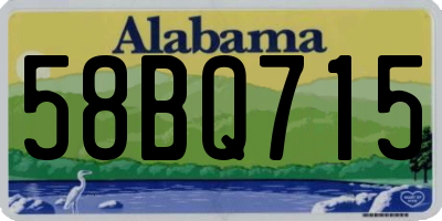 AL license plate 58BQ715