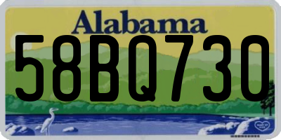 AL license plate 58BQ730