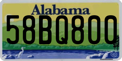 AL license plate 58BQ800