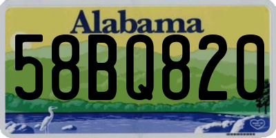AL license plate 58BQ820