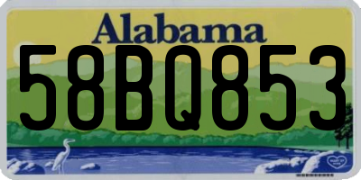 AL license plate 58BQ853