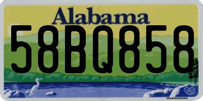 AL license plate 58BQ858