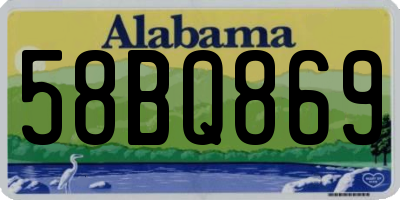 AL license plate 58BQ869