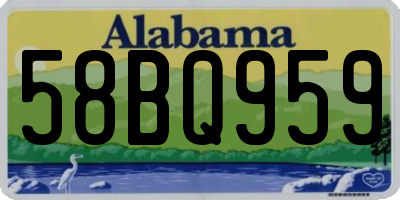 AL license plate 58BQ959